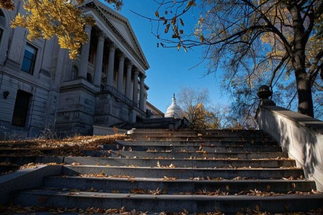 Image d'illustration. Vue du capitole à Washington