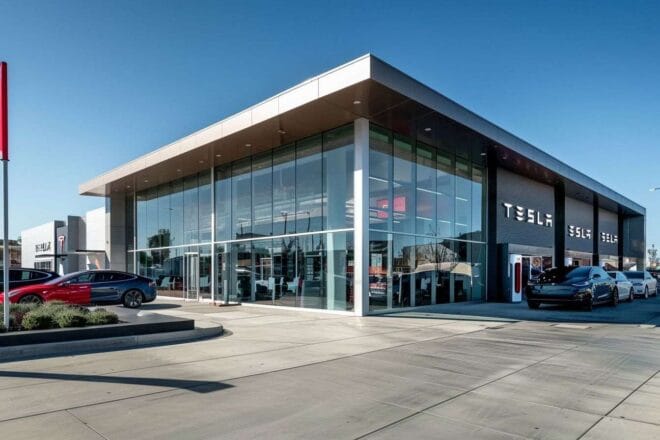 Image d'illustration. Une concession Tesla.