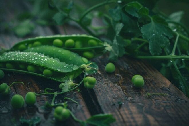 Image d'illustration. Gros plan de petits pois verts frais