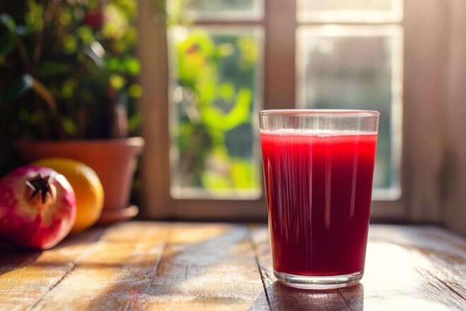 Jus de grenade fraîchement pressé
