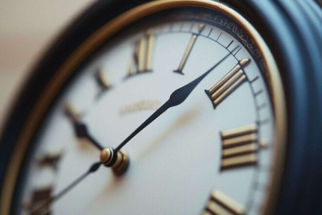 Horloge symbolisant le passage du temps et la retraite