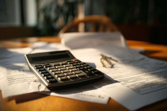 Calculatrice et documents financiers