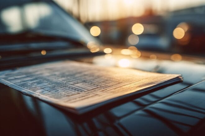 Rapport amicable sur capot de voiture