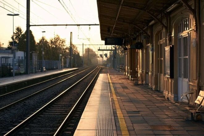 Plateforme de train vide en france