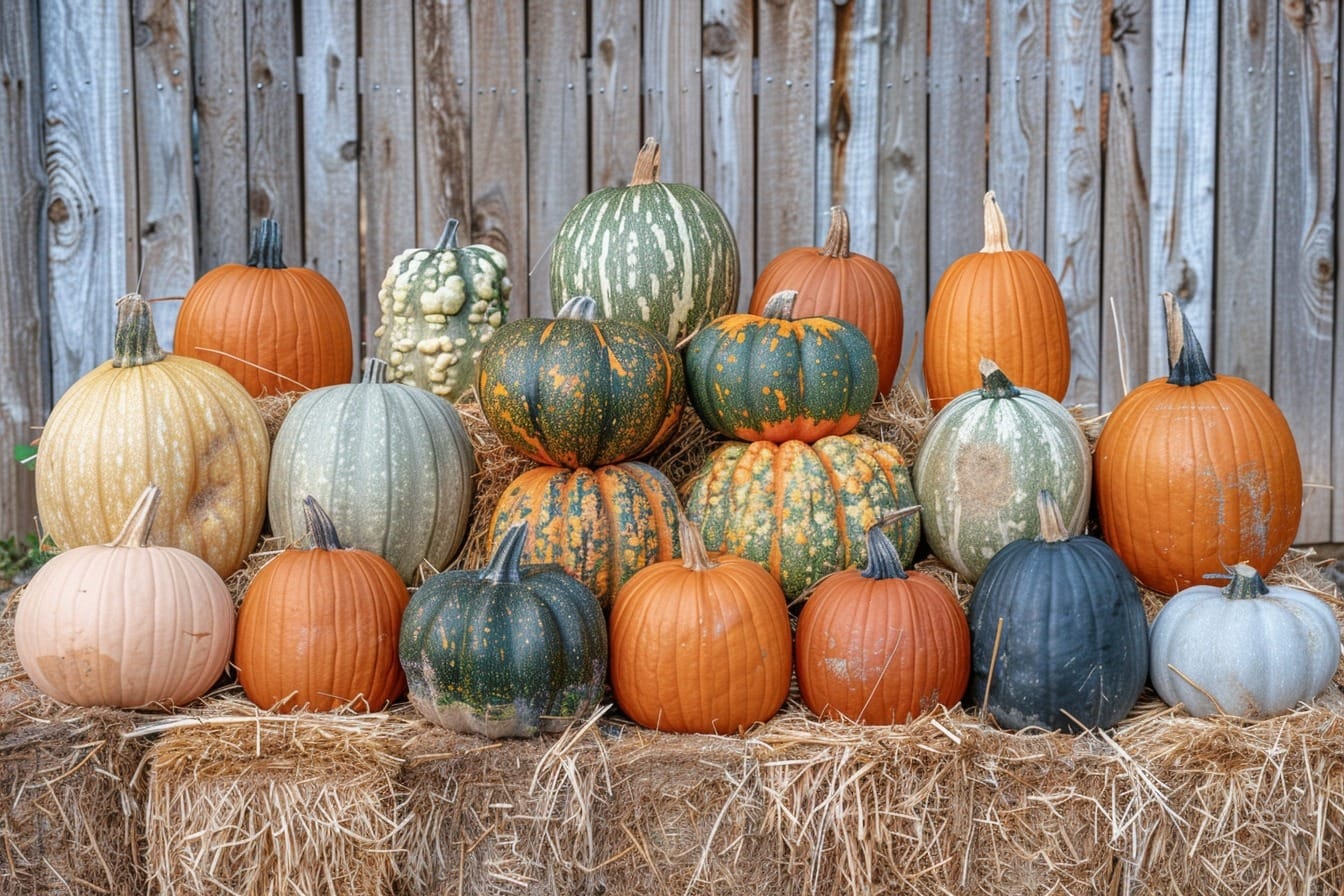 Image d'illustration. Courges et citrouilles.