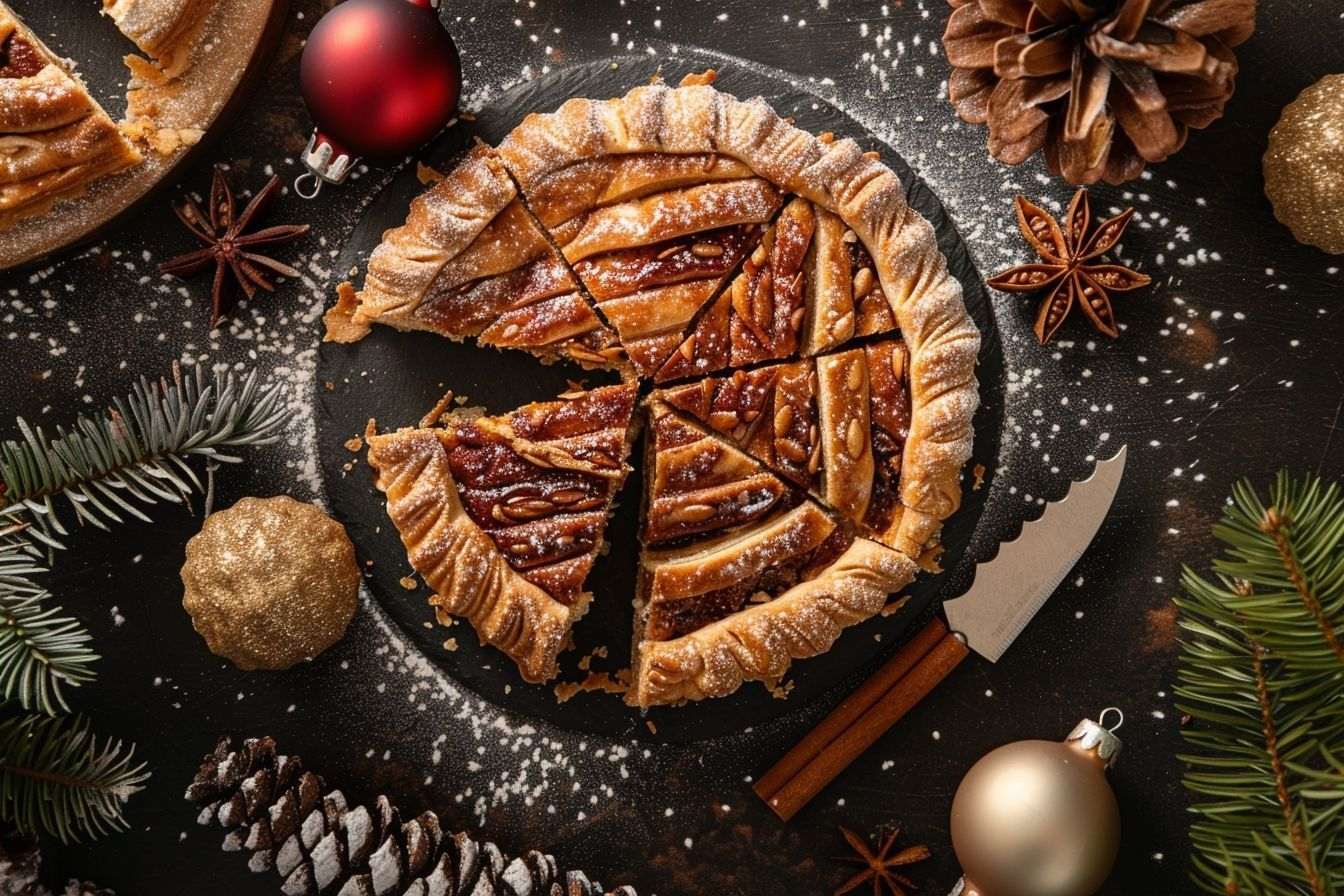 Image d'illustration. Gâteau des rois détail feuilleté