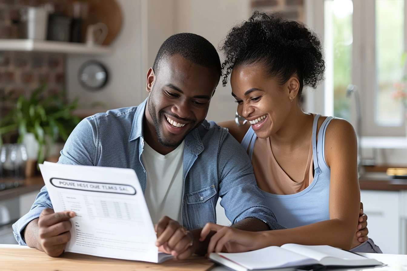 Image d'illustration. Un couple reçoit une bonne nouvelle par courrier