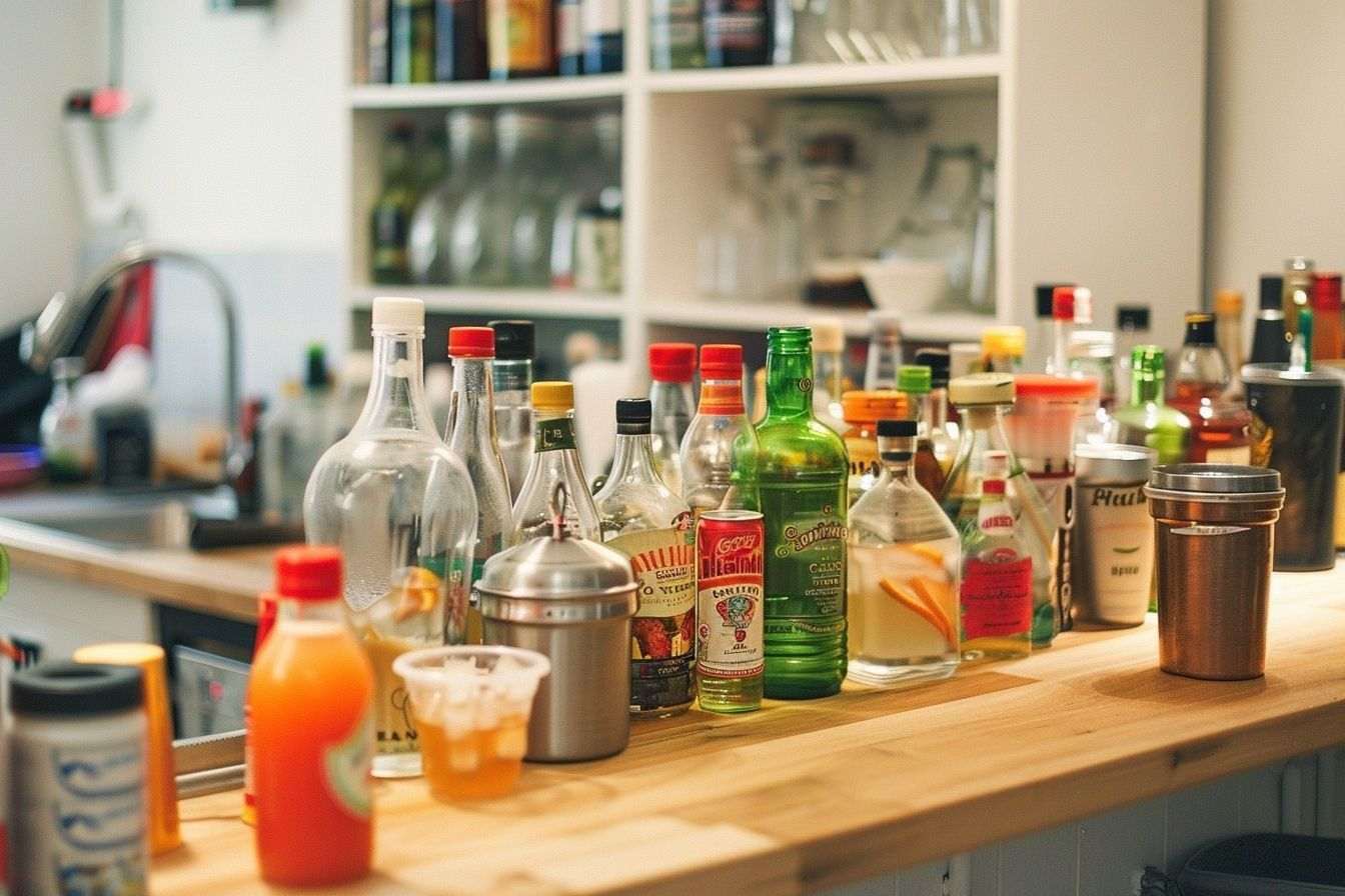 Image d'illustration. De nombreuses bouteilles d'alcool.
