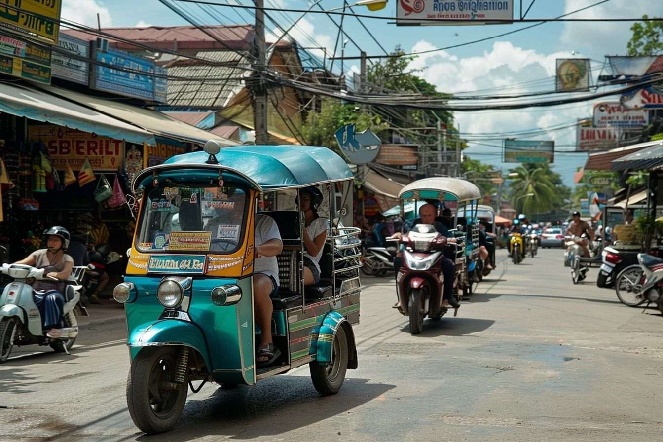 Image d'illustration. Rue animée en Thaïlande