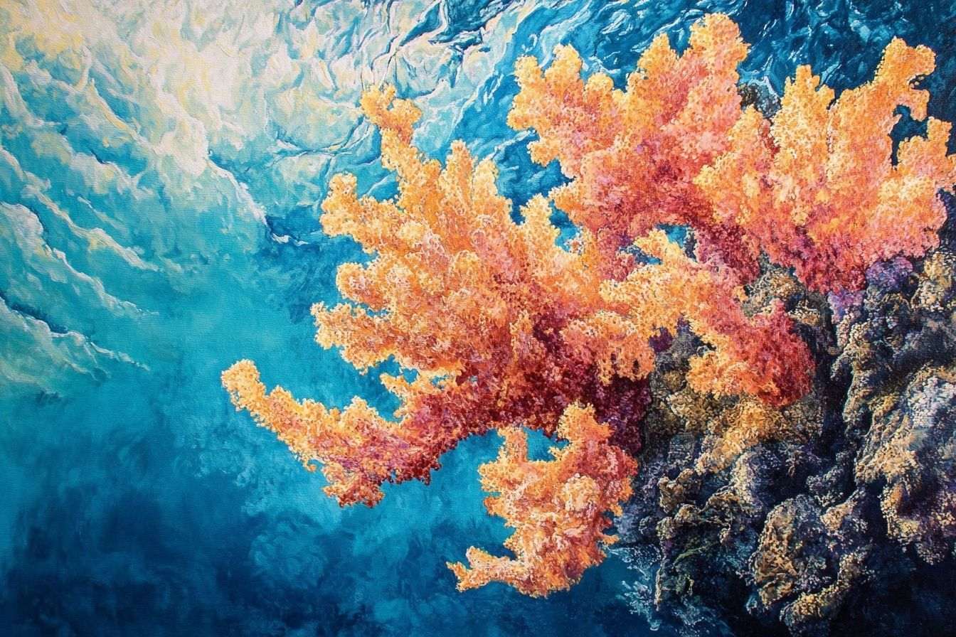 Image d'illustration. Formations de corail vibrantes dans un récif tropical