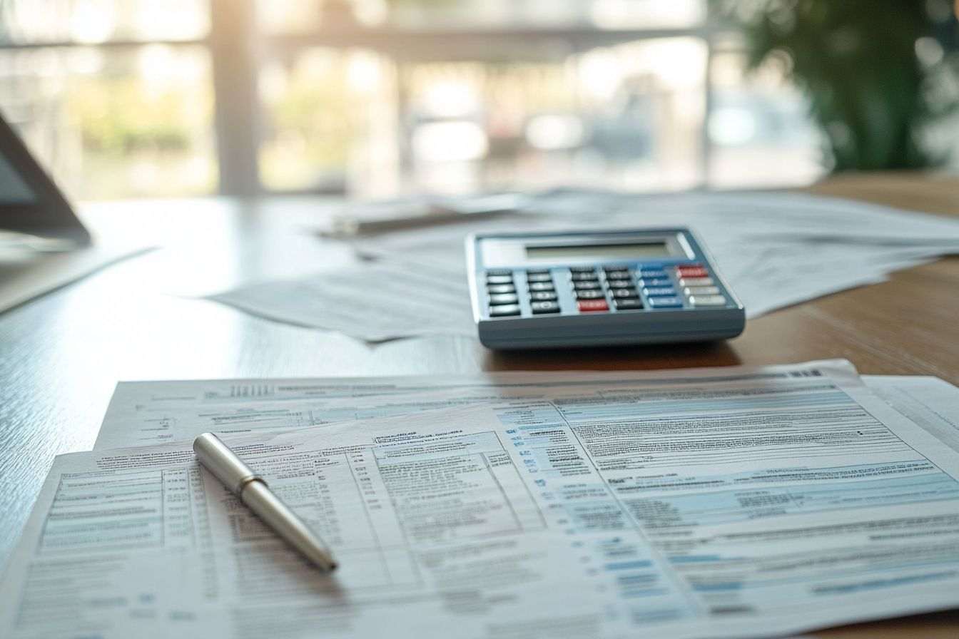 Bureau organisé pour planification financière