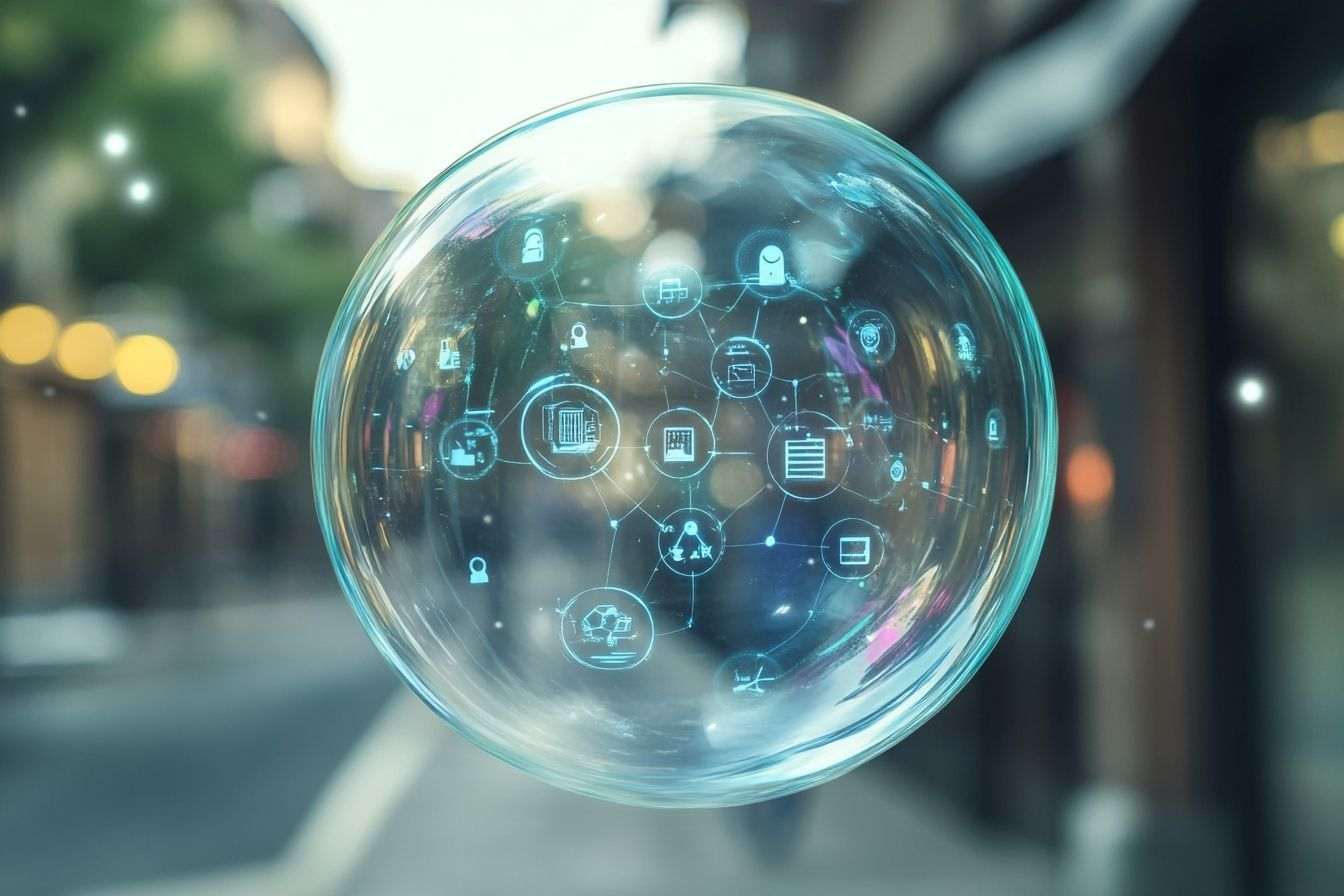 Représentation abstraite de bulle formant