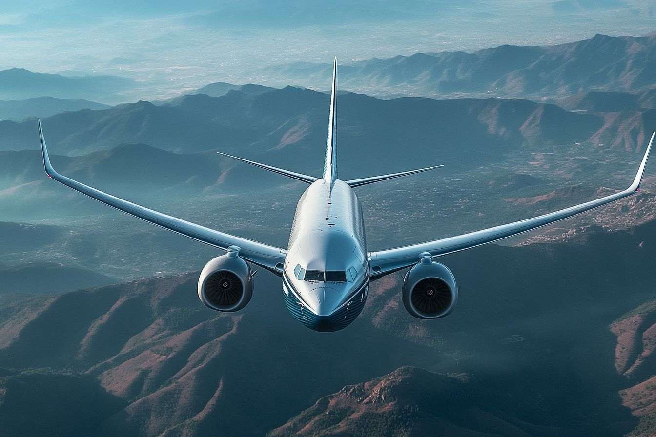 Vue aérienne d un boeing max