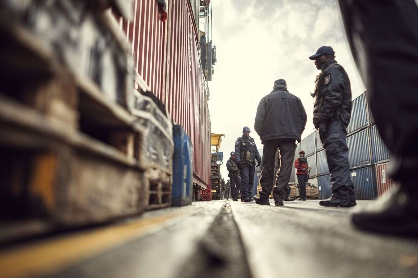 Inspection de conteneur à port animé
