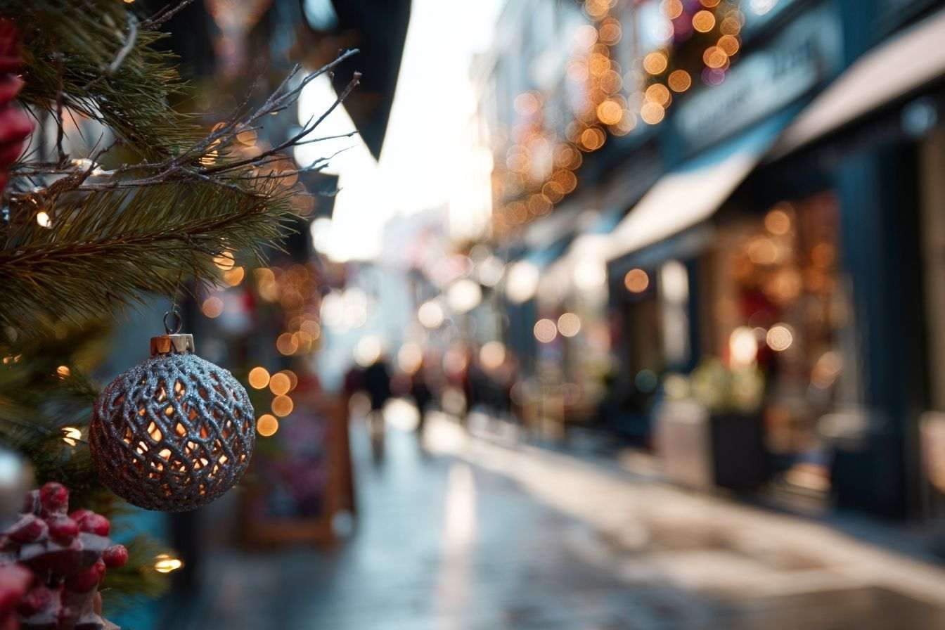 Scène de rue urbaine festive