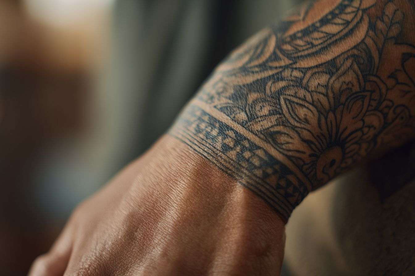 Gros plan d un tatouage au poignet