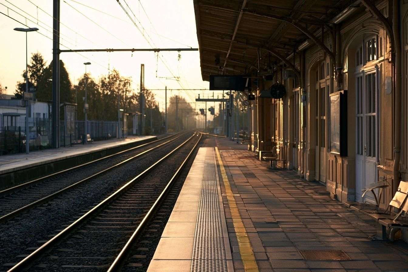 Plateforme de train vide en france